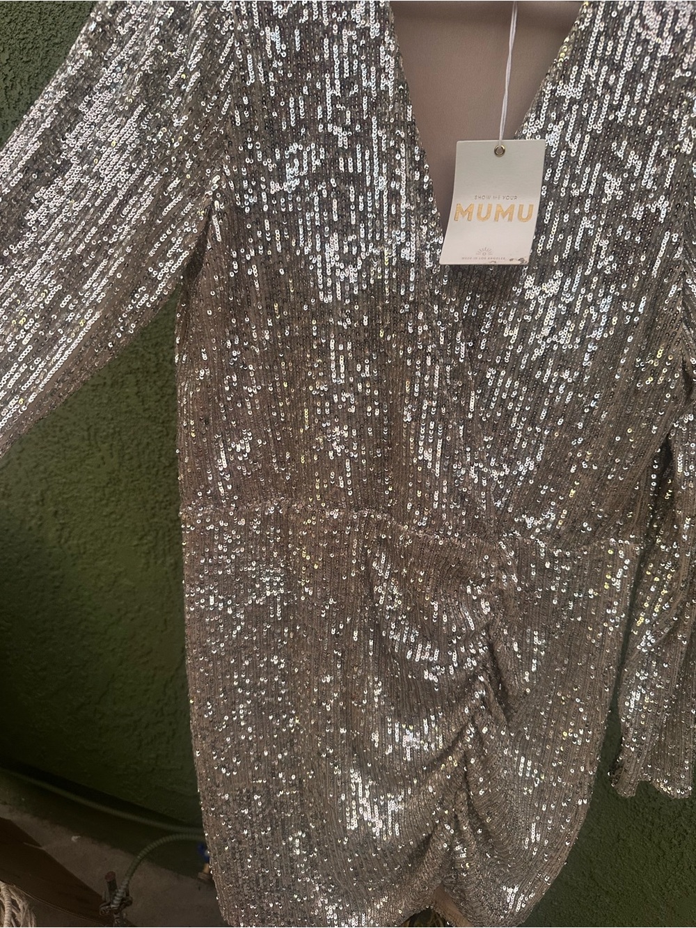 Show Me Your MuMu Silver Sequin Mini Dress - Picture 7 of 9